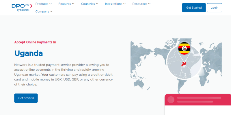 DPO Pay by Network website preview