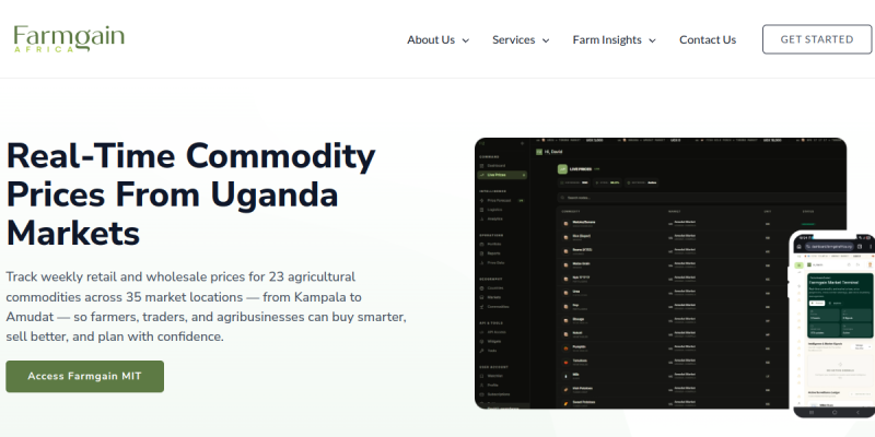 Farmgain Africa website preview