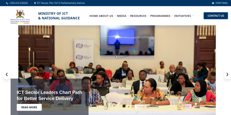 The Ministry of Information and Communications Technology and National Guidance website preview