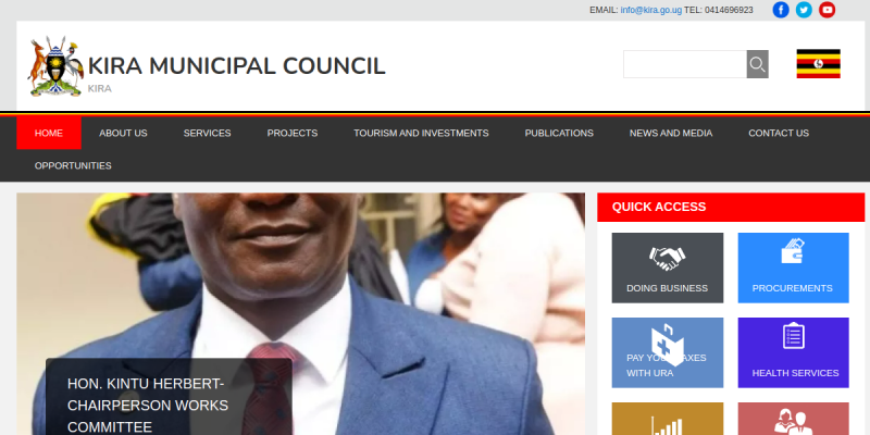 Kira Municipal Council website preview
