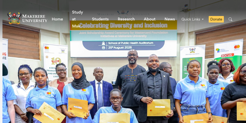 Makerere University website preview