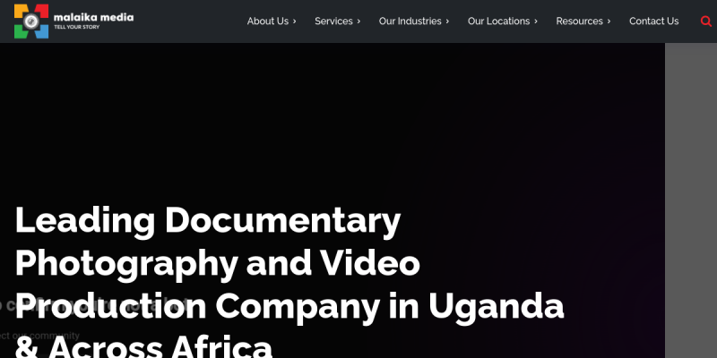 Malaika Media website preview