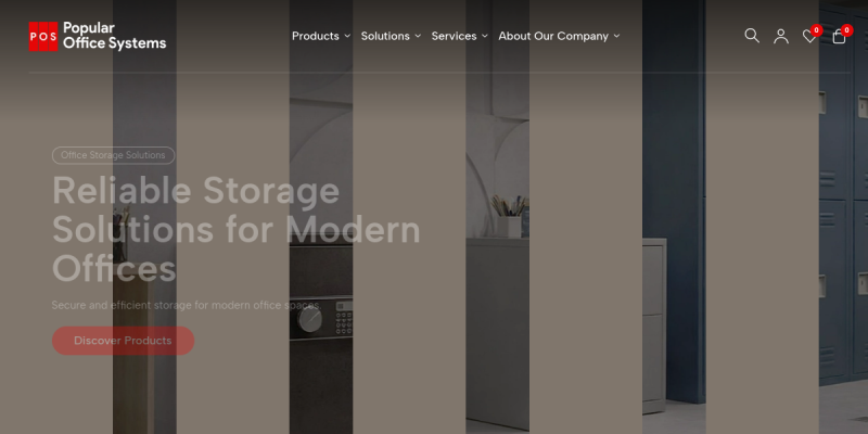 Popular Office Systems website preview