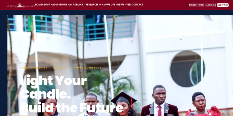 St. Lawrence University website preview
