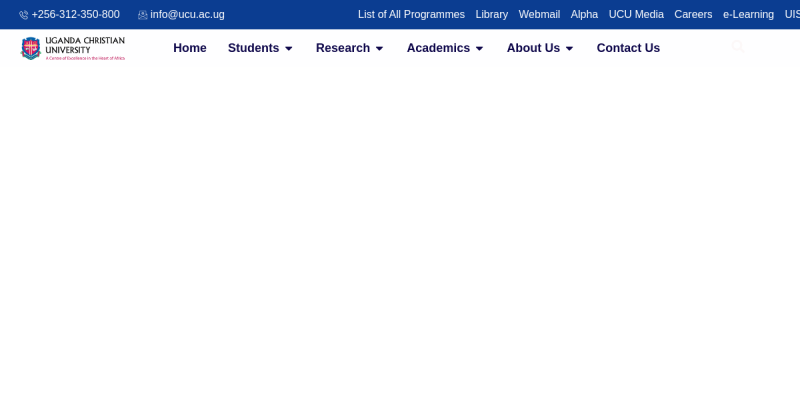 Uganda Christian University website preview