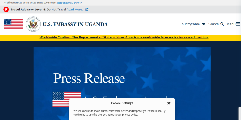 Embassy of the United States of America website preview